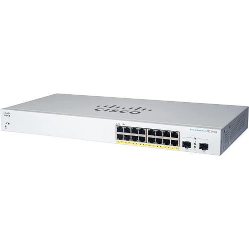 Switch CISCO CBS220-16T-2G, 16 PORTURI 10/100/1000, 2 x SFP, Buffer: 4.1 Mb, Flash 64Mb, CPU memory: 256Mb, Dimensiuni: 440 x 2