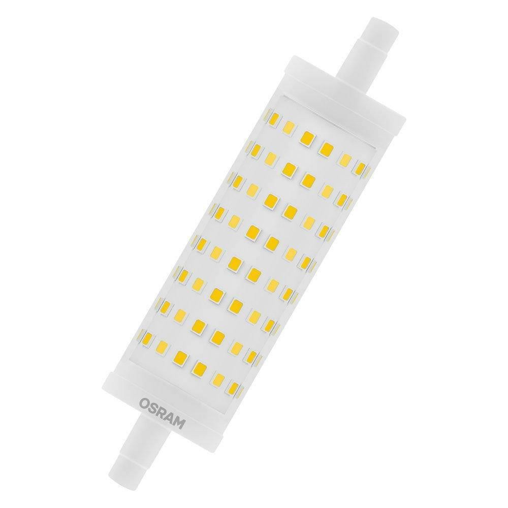 Bec LED Osram DIM LINE, R7s, 16W (125W), 2000 lm, lumina calda (2700K), dimabila, 118mm, Ø29mm