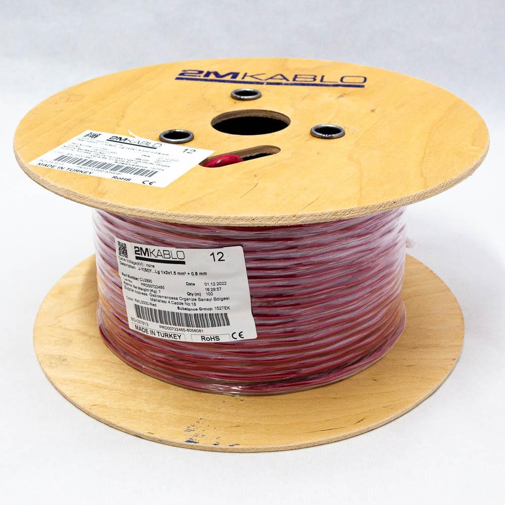 Cablu incendiu JY(St)Y...Lg 1x2x1.5 mm? + 0.8 producator 2M Kablo, 3T11A045046-06ADiametru fir : 1.5 mmConductor torsadati in p