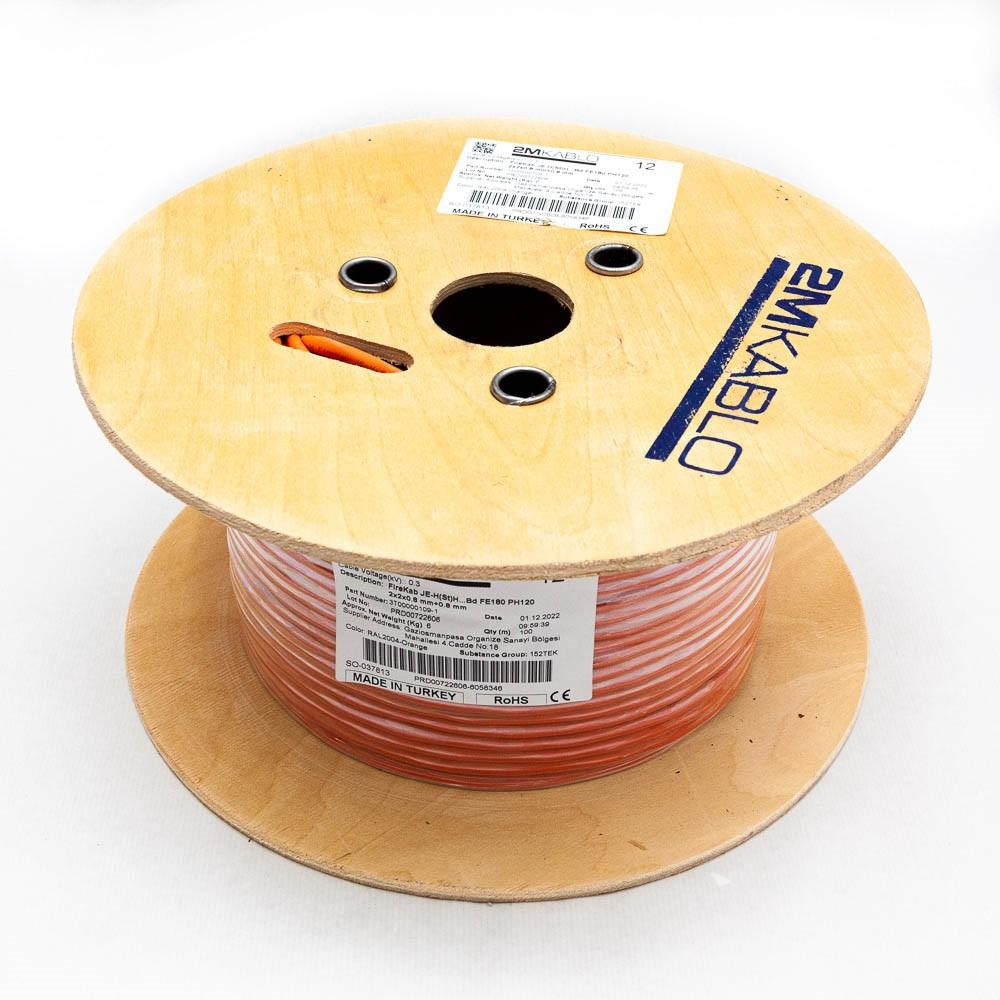 Cablu incendiu JEH(St)H...Bd FE180 PH120 2x2x0.8 mm+0.8 , rezistenta la foc 120 minute, compatibilitate E30/E90producator 2M K