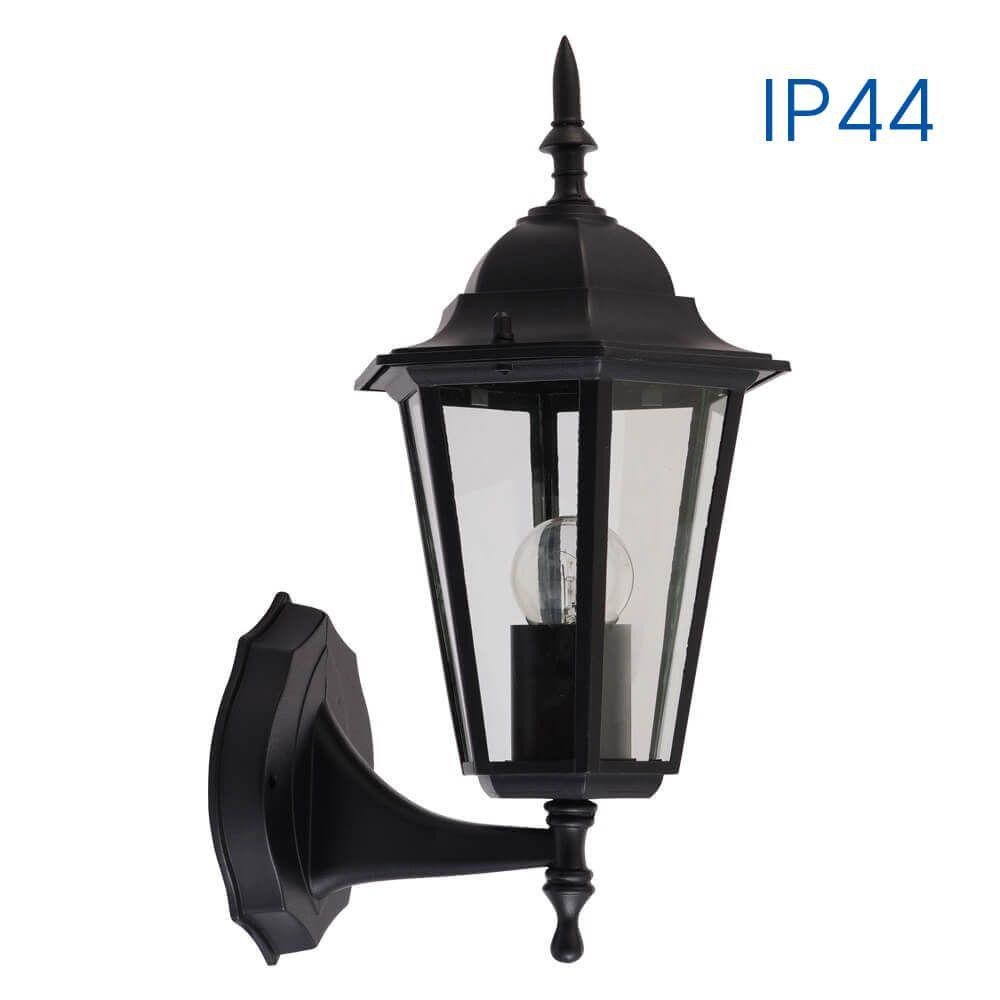Aplica tip felinar Vivalux MARIBOR UP, E27, max. 1x60W, IP44 ,210x150x360mm, Negru, bec neinclus - 1 | YEO