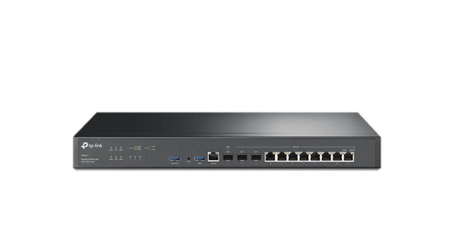 TP-LINK Omada Router VPN Multi-WAN cu Porturi 10G, ER8411, Interfata: 2x Porturi 10GE SFP+ (1x WAN, 1x WAN/LAN), 1x Port WAN/LAN