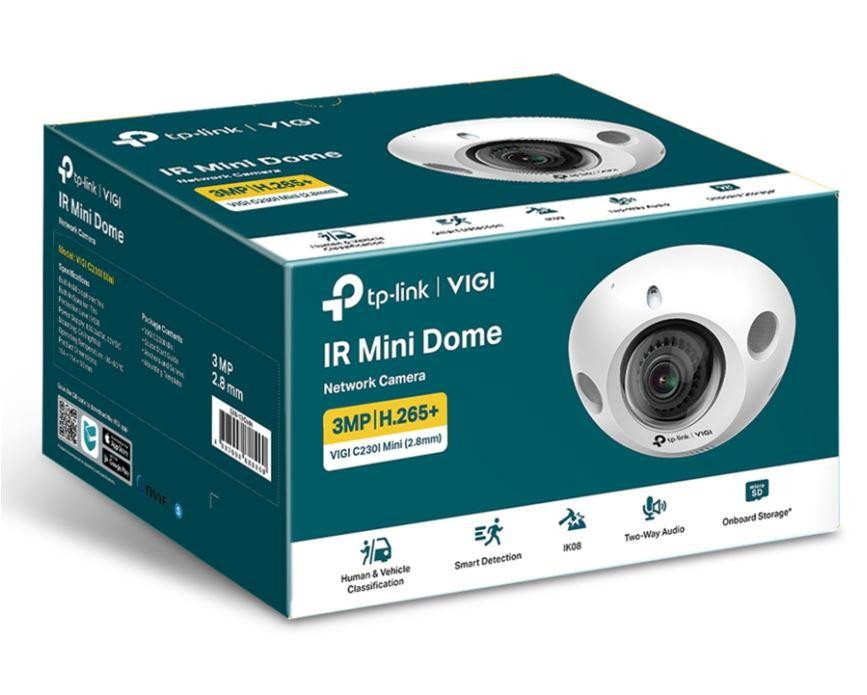 TP-LINK VIGI 3MP Indoor Dome Network Camera,VIGI C230I Mini(2.8mm), 1/2.8