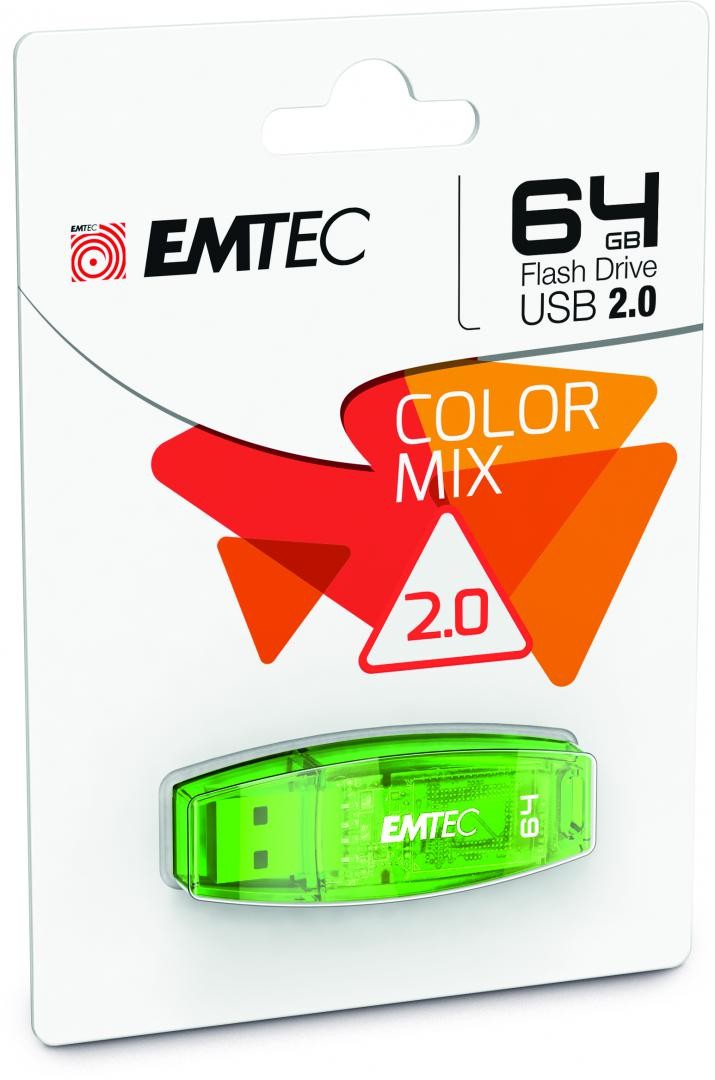USB Flash Drive Emtec 64GB Color Mix, USB 2.0