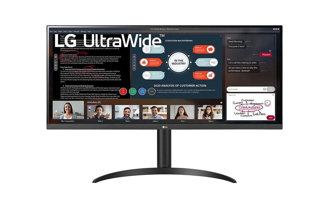 MONITOR LG 34WP550-B.BEU 34 inch, Panel Type: IPS, Resolution: 2560 x 1080, Aspect Ratio: 21:9, Refresh Rate:75, Response time