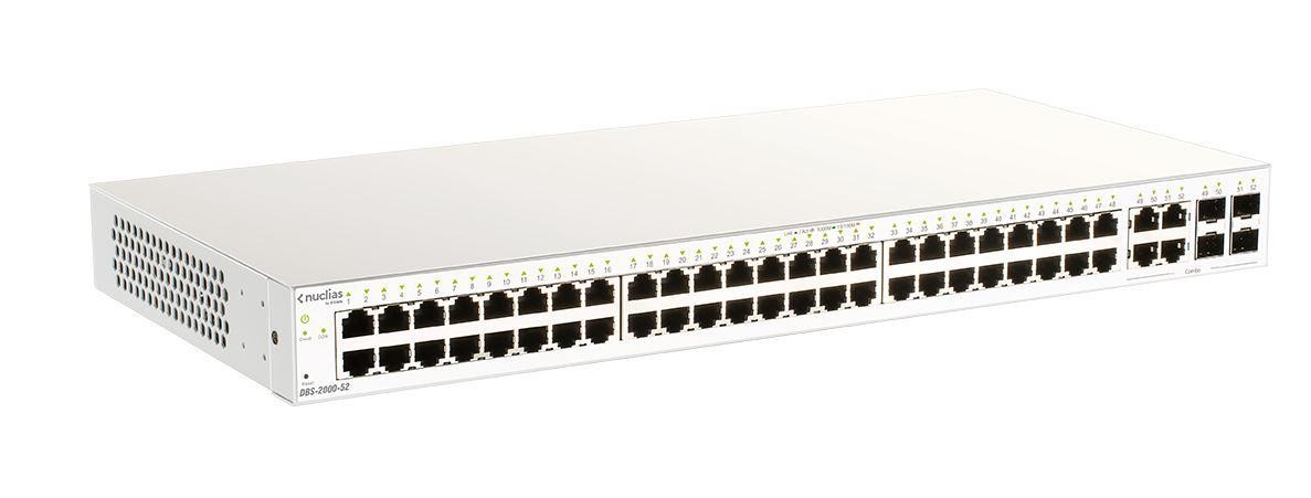 D-Link Switch DBS-2000-28P, 24 x 10/100/1000 Mbps PoE, 4 x Combo 1000 Mbps/SFP Buget POE: 193W , Switching Capacity: 56 Gbps, Ma