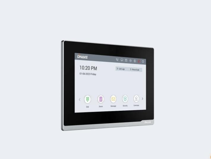 Monitor videointerfon DNAKE E216, Sistem Linux , Ecran 7-inch TFT LCD, Rezolutie 2MP, Touch Screen Alimentare PoE (802.3af) or