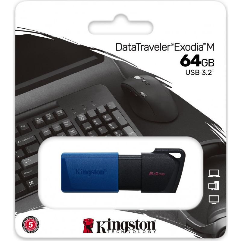 Poze Memorie USB Flash Drive Kingston DataTraveler Exodia M, 64GB, USB 3.2, negru