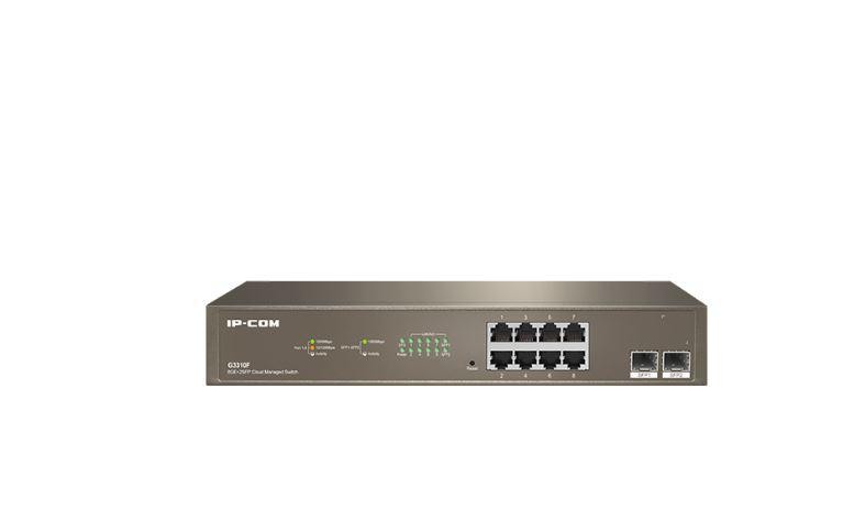 IP-COM 10-Port Gigabit Ethernet managed switch, G3310F Network standard: IEEE 802.3, IEEE 802.3u, IEEE 802.3ab, IEEE 802.3x, IEE