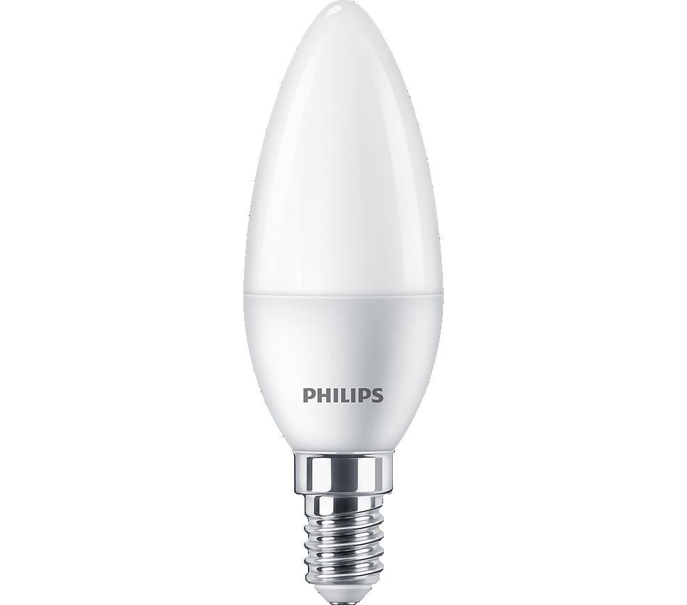 Bec LED Philips B35, E14, 5W (40W), 470 lm, lumina neutra (4000K), mat