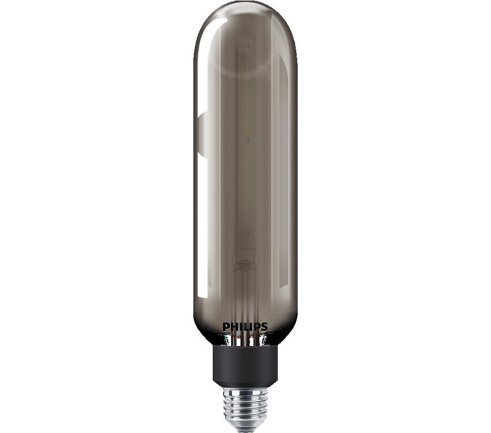 Bec LED vintage (decorativ) Philips Giant T65, EyeComfort, E27 ,6.5W(20W), 200 lm, lumina calda (1800K), dimabil, Fumuriu, 27.3x - 2 | YEO