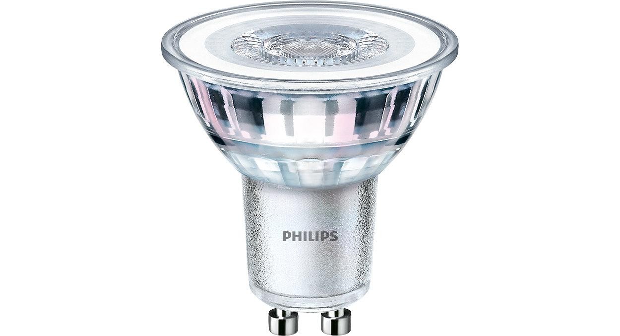 2 Becuri LED Philips Classic Spot, GU10, 4.6W (50W), 355 lm, luminacalda(2700K) - 2 | YEO