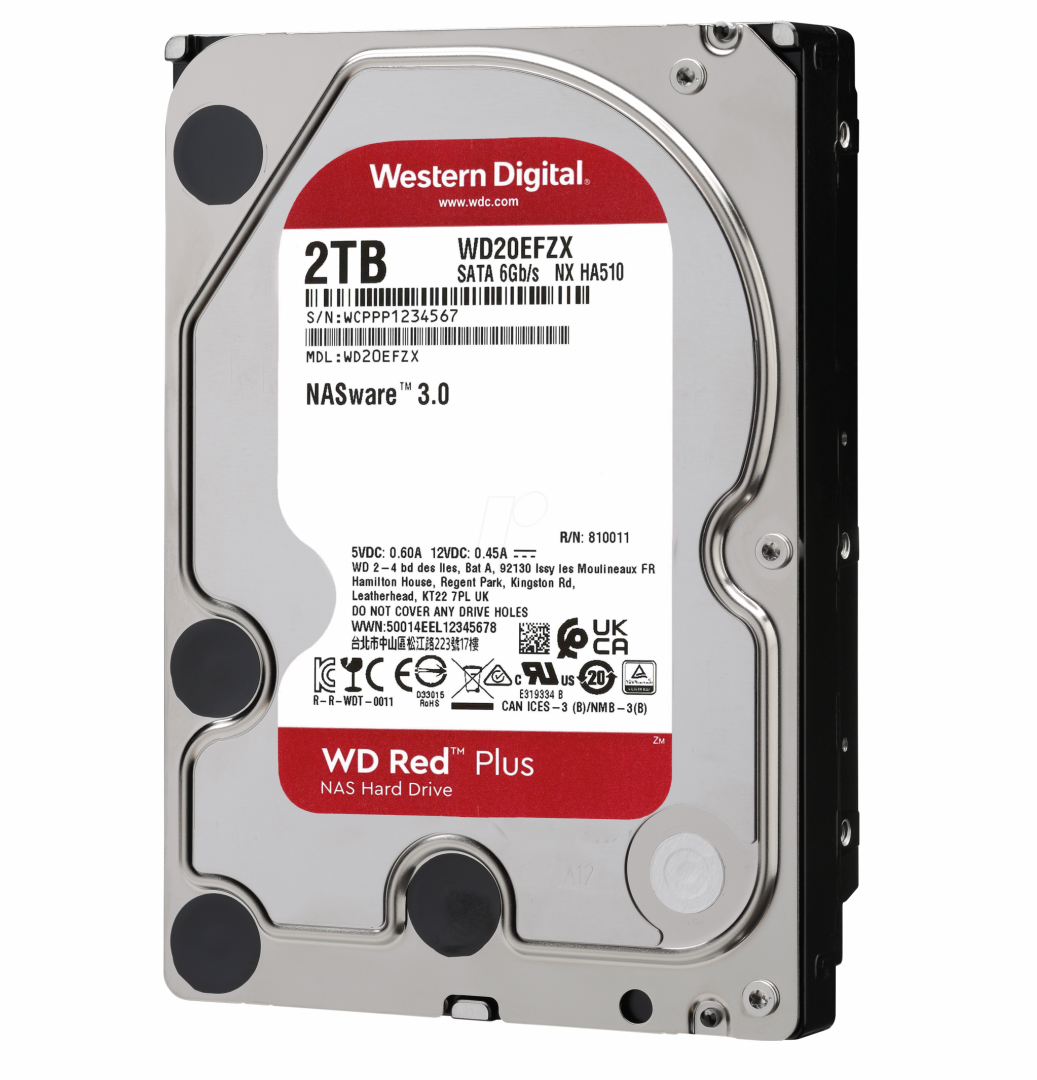 HDD WD Red Plus 2TB SATA-III 5400rpm 128mb