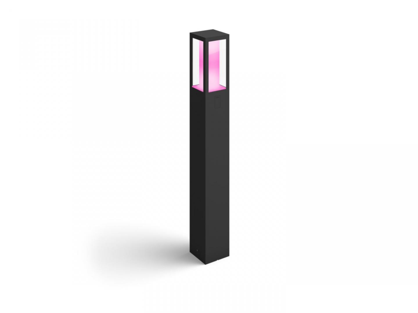 Stalp LED RGB pentru exterior Philips Hue Impress, 2x8W (2x49W), 1200 lm, lumina alba si color (2000-6500K), IP44, 770x100mm, Ne