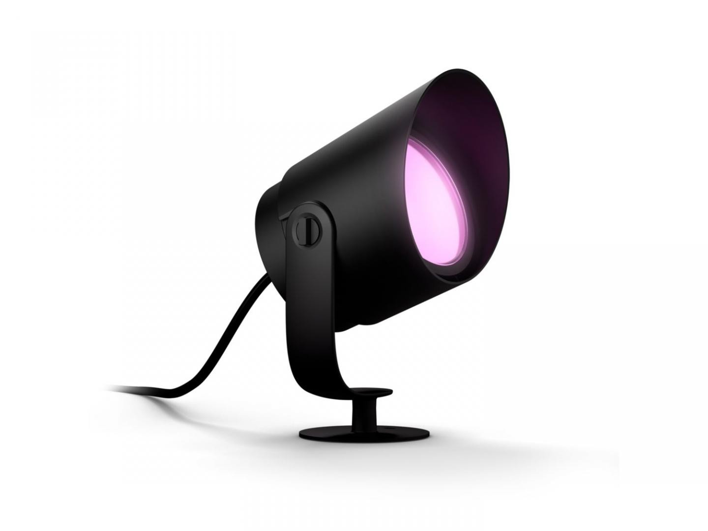 Spot LED RGB pentru exterior cu spike Philips Hue Lily XL, 15W (80W), 1050 lm, lumina alba si color (2200-6500K), IP65, 112x190x