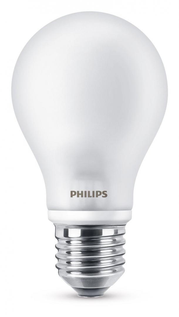 Bec LED Philips Classic A60, E27, 4.5W (40W), 470 lm, lumina calda (2700K), mat