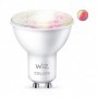 Bec LED RGB inteligent WiZ Connected Colors, Wi-Fi, GU10, 4.9W (50W), 345 lm, lumina alba si color (2200-6500K), compatibil Goog