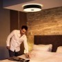 Plafoniera LED Philips Hue Fair, Bluetooth, 33.5W, 3000 lm, lumina alba (2200-6500K), IP20, 44.4cm, Metal, Negru, Intrerupator c