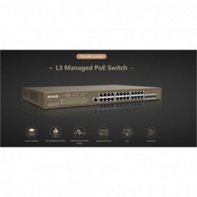 Switch Tenda TEG5328P-24-410W, 24 Port, 10/100/1000 Mbps