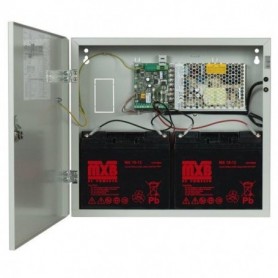 Sursa de alimentare pentru sisteme de detectie incendiu 24V/10A in cutie metalica Merawex ZSP100-10A-18 , loc pentru 2 acumulato