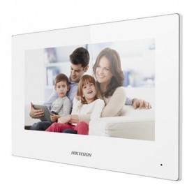 Monitor videointerfon WIFI modular 7 color Hikvision DS-KH6320-WTE1-W culoare alba, ecran LCD 7 color cu touch screeen, rezoluti