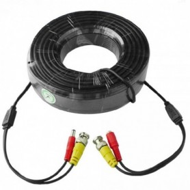 Cablu video si alimentare 15 metri LN-EC04-15M conectori DC si BNC  Video Power: 26 AWG Insulation: 1.3mm Colourless PE Power Co