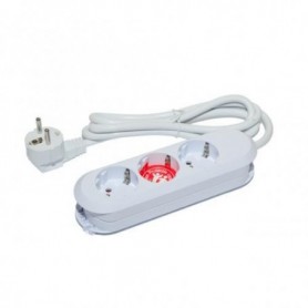 Prelungitor Bachmann SMART 3xCEE7/3, fara intrerupator, lungime cablu 1.5m, H05VV-F 3G1.5 alb, nedemontabil