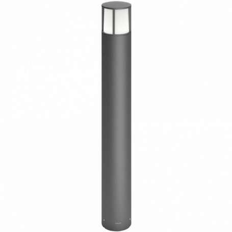 Stalp LED pentru iluminat exterior Philips Stock, 6W, 600 lm, luminacalda (2700K), IP44, 770x104mm, Antracit