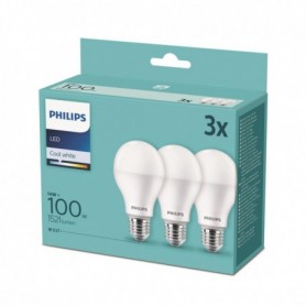 3 Becuri LED Philips A67, E27, 13W (100W), 1521 lm, lumina neutra (4000K), mat