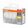3 Becuri LED Osram Base Classic P, E14, 4W (40W), 470 lm, lumina calda(2700K), semi-transparent