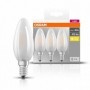 3 Becuri LED Osram Base Classic B, E14, 4W (40W), 470 lm, lumina calda(2700K), semi-transparent