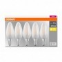5 Becuri LED Osram Base Classic B, E14, 4W (40W), 470 lm, luminacalda(2700K), semi-transparent