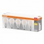 5 Becuri LED Osram Base Classic A, E27, 7W (60W), 806 lm, luminacalda(2700K), semi-transparent