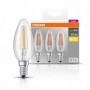 3 Becuri LED Osram Base Classic B, E14, 4W (40W), 470 lm, luminacalda(2700K), cu filament