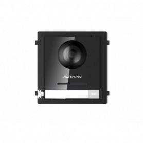 Panou videointerfon modular de exterior Hikvision DS-KD8003-IME1/EU 1 xbuton apelare, camera video wide angle 180° Fish eye 2MP 