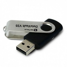 USB Flash Drive Serioux 128GB DataVault V35, USB 3.0, black, swivel