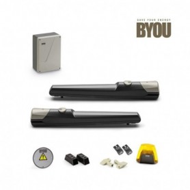 Kit automatizare pentru porti batante BEAUTY Byou, format din 2 x brate electromecanice 24Vdc, 1 x unitate de control cu emitato