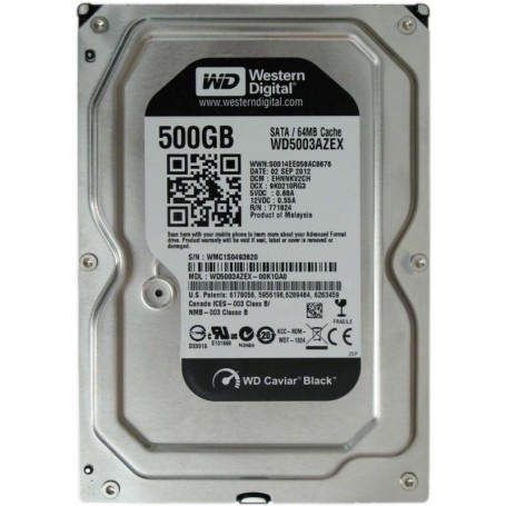 HDD  WD Black 500GB SATA-III 7200 rpm 64mb