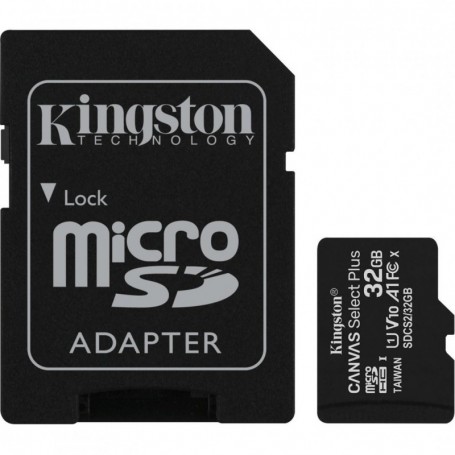 Card de Memorie MicroSDHC Kingston Select Plus, 32GB, Adaptor SD, Class 10