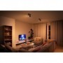 Spot LED Dublu Philips Bukko, 2x4.3W, 800 lm, intensitate variabila ,lumina calda (2200-2700K), IP20, 17x36.6x11cm, Metal, Negru