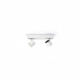 Spot LED Dublu Philips myLiving Star, 2x4.5W, 1000 lm, lumina calda(2200-2700K), IP20, 24cm, Metal, Alb