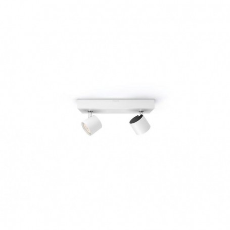 Spot LED Dublu Philips myLiving Star, 2x4.5W, 1000 lm, lumina calda(2200-2700K), IP20, 24cm, Metal, Alb