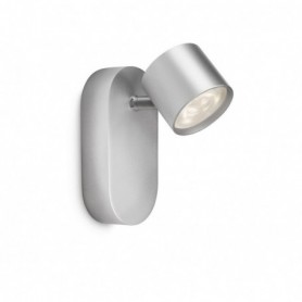 Spot LED Philips myLiving Star, 4.5W, 500 lm, lumina calda (2700K),IP20, 11cm, Metal, Argintiu