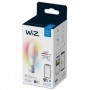 Bec LED RGB inteligent WiZ Connected Colors C37, Wi-Fi, E14, 4.9W (40W), 470 lm, lumina alba si color (2200-6500K), compatibil G