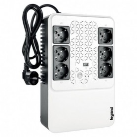 UPS Legrand MULTIPLUG 600, 600VA/360W, 6x German standard sockets, USB charger, baterie 1x 12V 7.2Ah, 230V, tehnologie Line inte