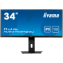 IIYAMA Monitor LED XUB3493WQSU-B5 34” IPS 3440 x 1440 @75Hz 21:9, 400 cd/m², 4ms, HDMI, DP, USB, height, swivel, tilt,