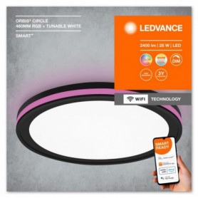 Plafoniera LED RGB inteligenta Ledvance SMART+ Wifi Orbis Circle 460, 28W, 2400 lm, lumina alba si color (3000-6500K), IP20, Ø46