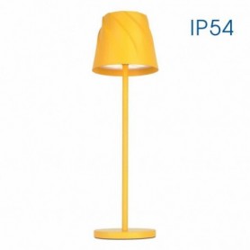 Veioza LED portabila Vivalux ESTELLA Galben, 3.7V, 3W, 230 lm, luminaneutra (4000K), dimabila 10-100%, Touch control, IP54, bate