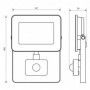 Proiector LED cu senzor de miscare Vivalux SHIFT, 30W, 230V, 2700 lm, lumina rece (6400K), 110°, IP44, 147x198x50mm, 20000h,alum