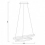 Pendul LED Vivalux FEEL, 43W, 2158 lm, lumina neutra (4000K), 120°, IP20, Ø510x1500mm, 25000h, Negru